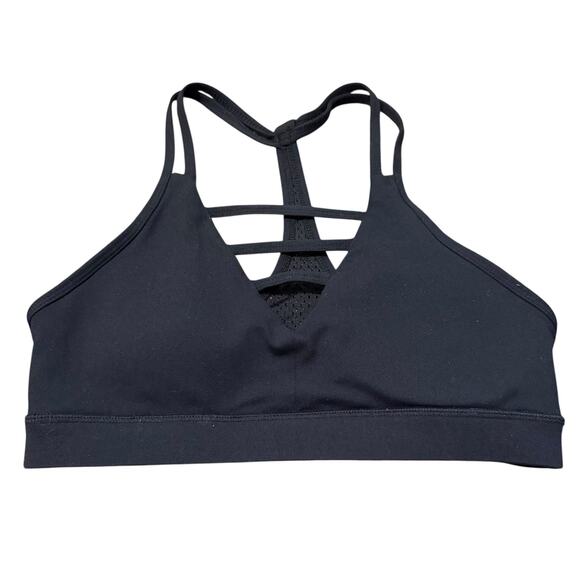 Zyia Active Black Grid T-Back Sports Bra with remoable Pads Size Medium - Picture 3 of 8